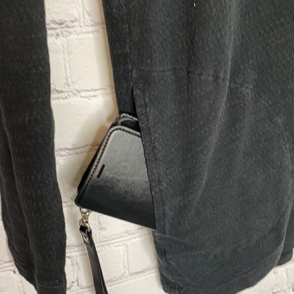 J Jill Thermal Waffle Pocket Tunic Long sleeve black XSP - Picture 4 of 7